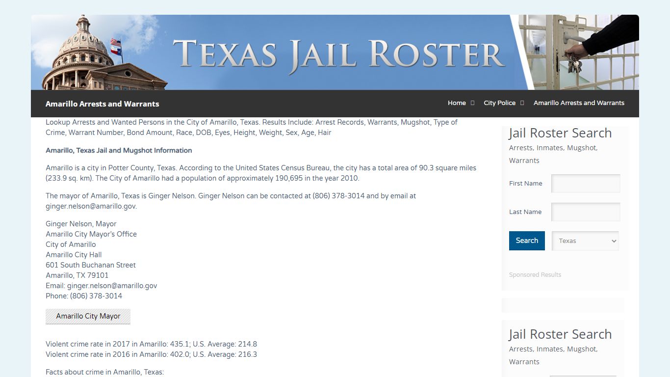 Amarillo Arrests and Warrants | Jail Roster Search