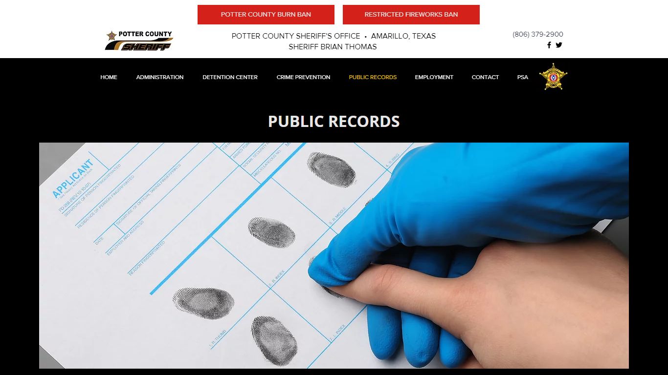 Public Records | Potter County Sheriff's Office